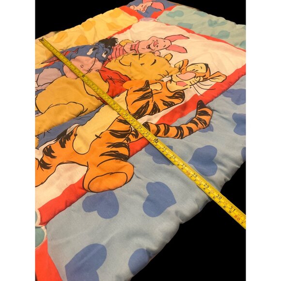 Vintage 1990s Disney Winnie The Pooh Bear Crib Comforter, Double Sided Print‎ - Picture 3 of 7